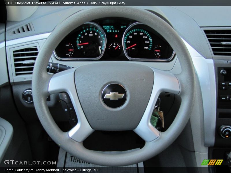 Summit White / Dark Gray/Light Gray 2010 Chevrolet Traverse LS AWD