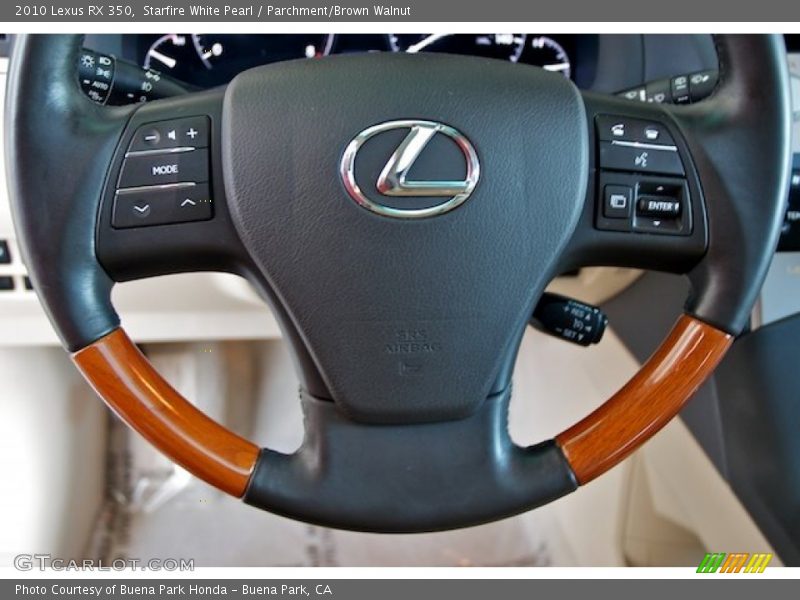Starfire White Pearl / Parchment/Brown Walnut 2010 Lexus RX 350