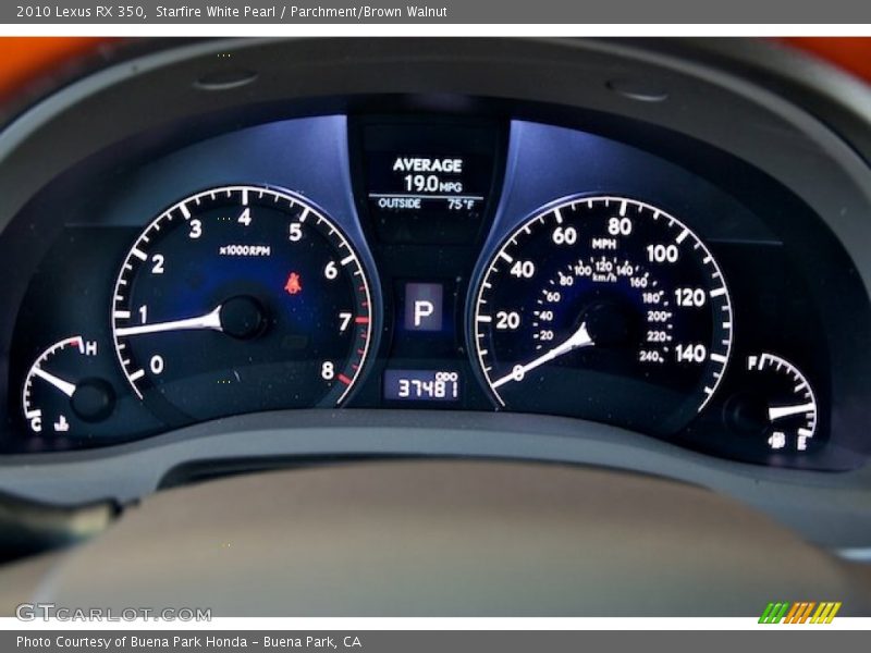 Starfire White Pearl / Parchment/Brown Walnut 2010 Lexus RX 350