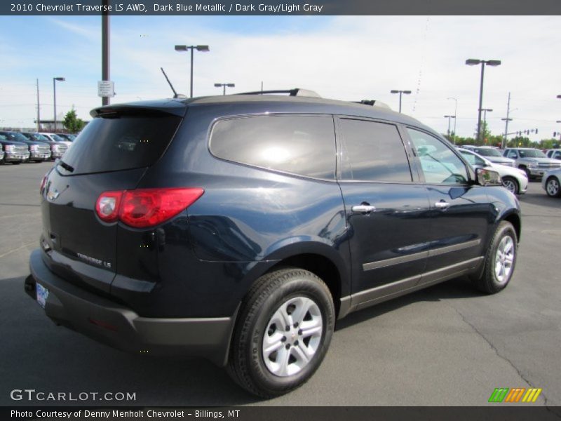 Dark Blue Metallic / Dark Gray/Light Gray 2010 Chevrolet Traverse LS AWD