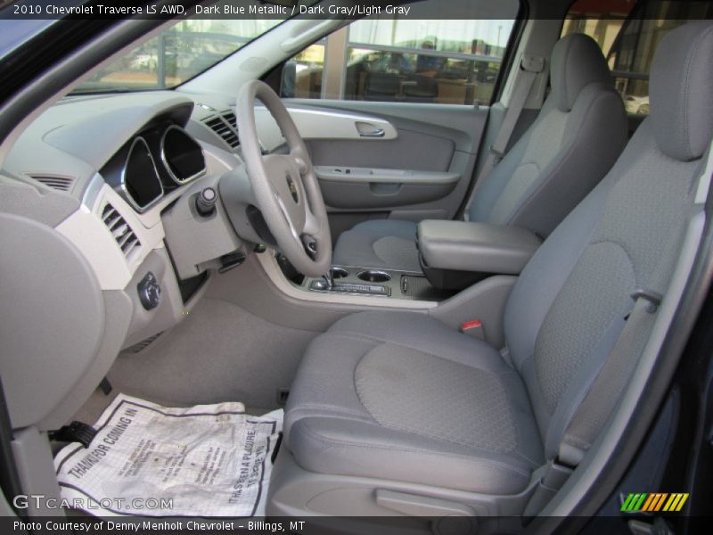 Dark Blue Metallic / Dark Gray/Light Gray 2010 Chevrolet Traverse LS AWD