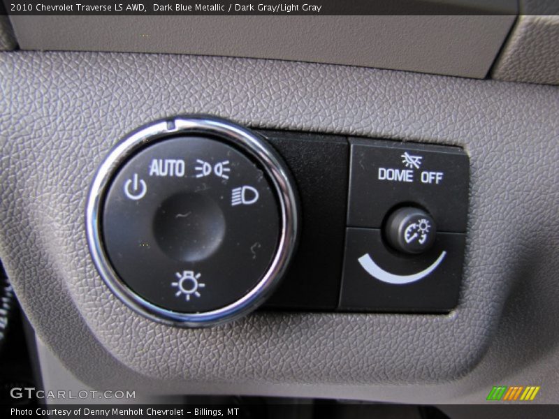 Dark Blue Metallic / Dark Gray/Light Gray 2010 Chevrolet Traverse LS AWD