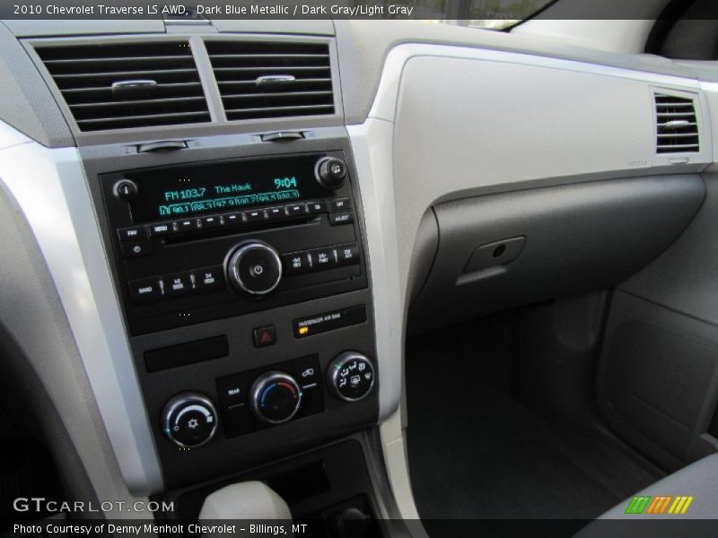 Dark Blue Metallic / Dark Gray/Light Gray 2010 Chevrolet Traverse LS AWD