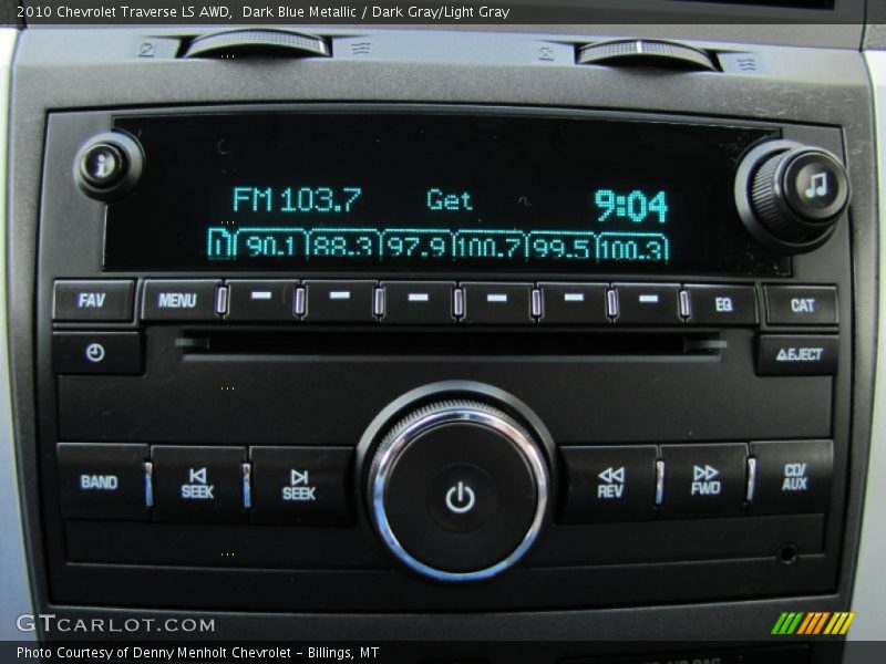 Dark Blue Metallic / Dark Gray/Light Gray 2010 Chevrolet Traverse LS AWD