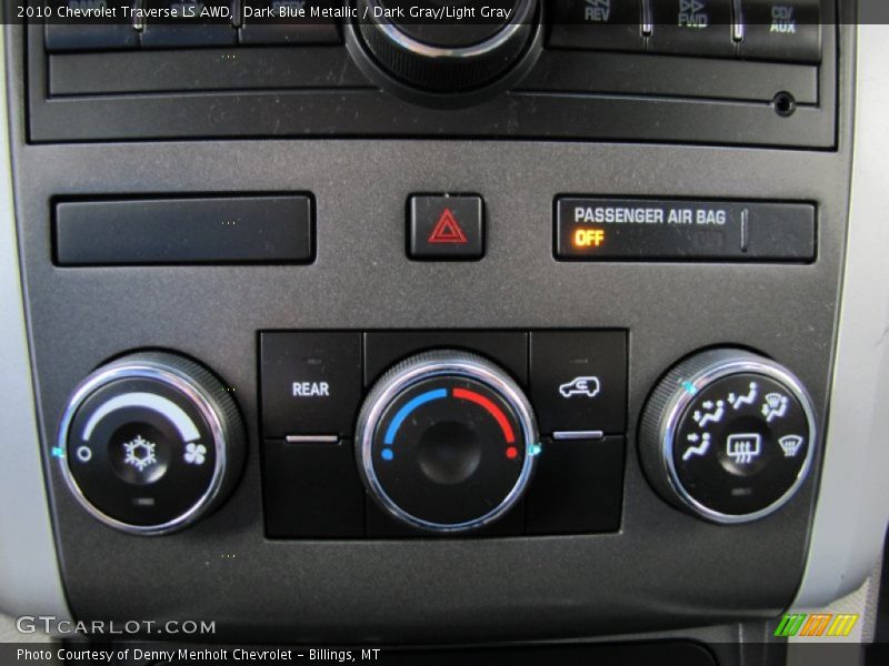 Dark Blue Metallic / Dark Gray/Light Gray 2010 Chevrolet Traverse LS AWD