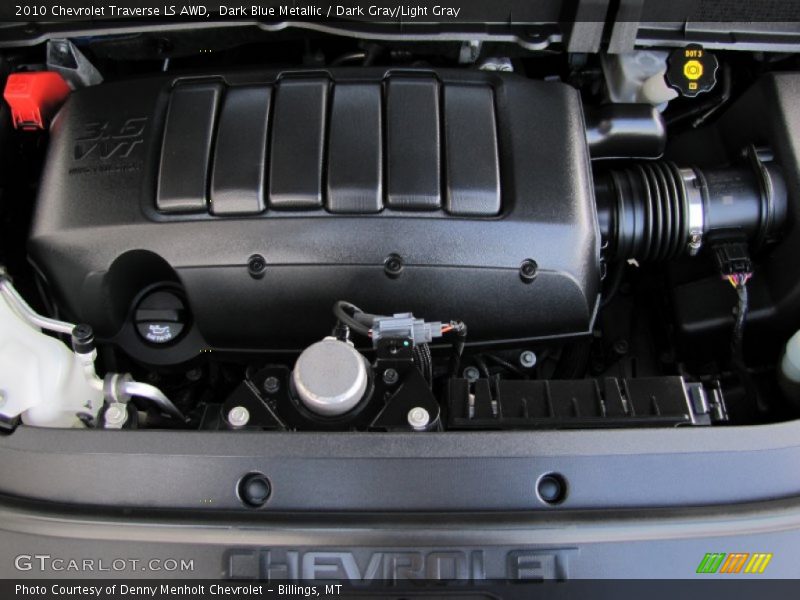 Dark Blue Metallic / Dark Gray/Light Gray 2010 Chevrolet Traverse LS AWD