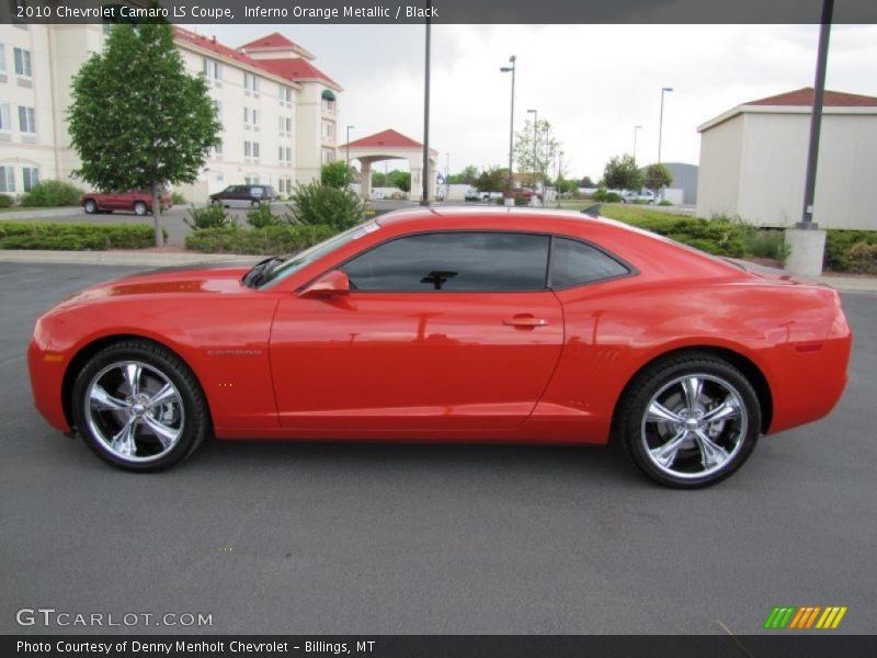 Inferno Orange Metallic / Black 2010 Chevrolet Camaro LS Coupe