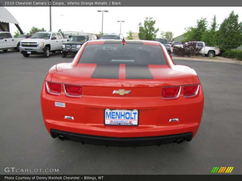Inferno Orange Metallic / Black 2010 Chevrolet Camaro LS Coupe