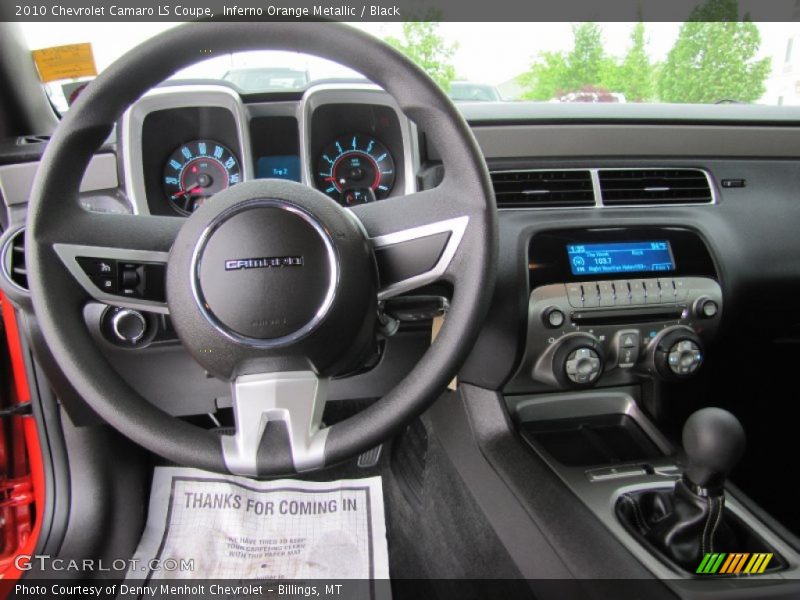 Inferno Orange Metallic / Black 2010 Chevrolet Camaro LS Coupe