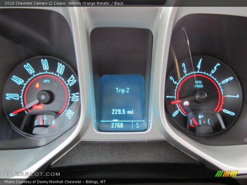 Inferno Orange Metallic / Black 2010 Chevrolet Camaro LS Coupe