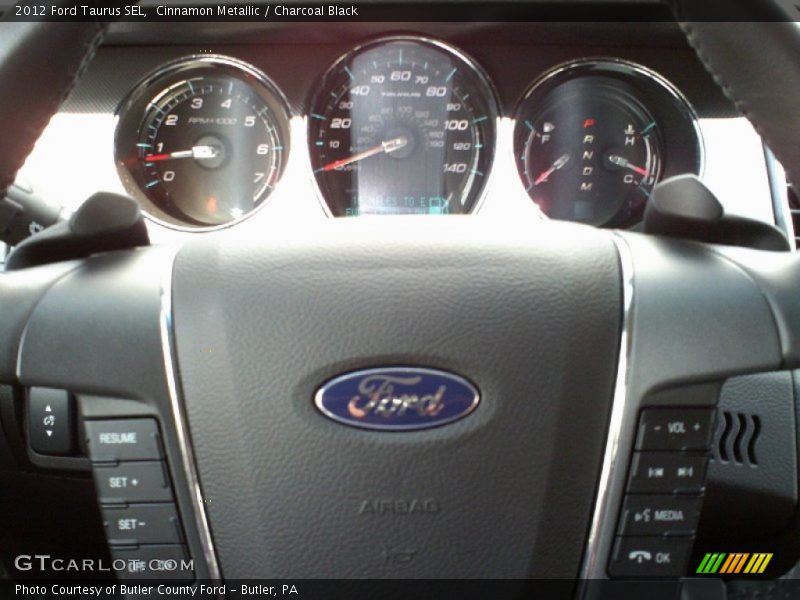 Cinnamon Metallic / Charcoal Black 2012 Ford Taurus SEL