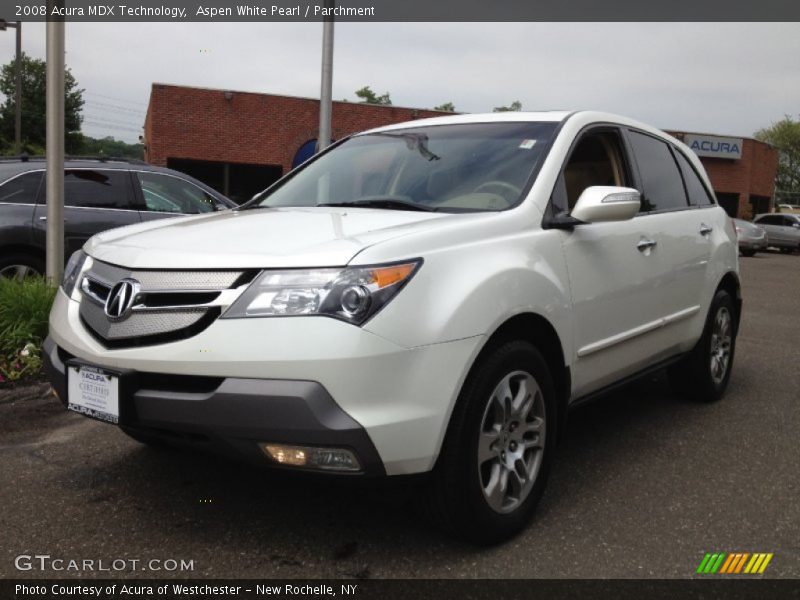 Aspen White Pearl / Parchment 2008 Acura MDX Technology
