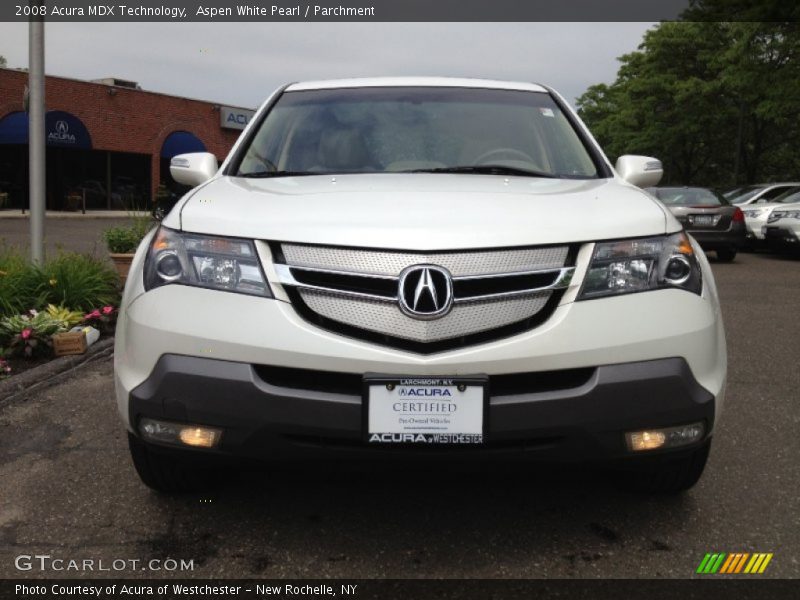 Aspen White Pearl / Parchment 2008 Acura MDX Technology