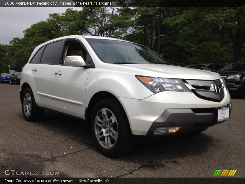 Aspen White Pearl / Parchment 2008 Acura MDX Technology