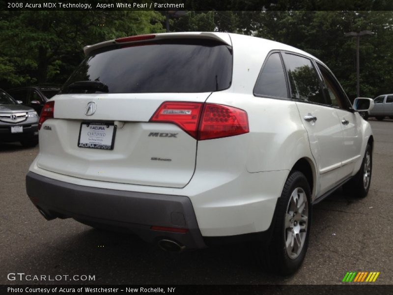 Aspen White Pearl / Parchment 2008 Acura MDX Technology