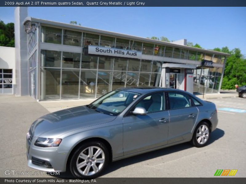 Quartz Grey Metallic / Light Grey 2009 Audi A4 2.0T Premium quattro Sedan