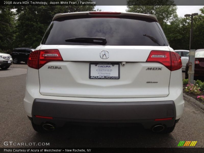 Aspen White Pearl / Parchment 2008 Acura MDX Technology