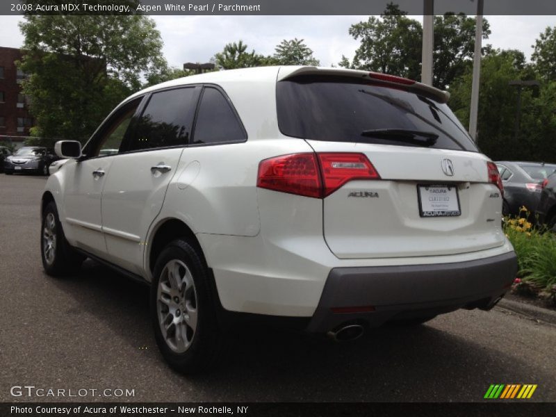 Aspen White Pearl / Parchment 2008 Acura MDX Technology