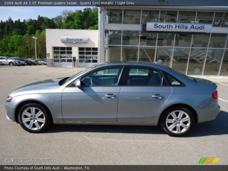 Quartz Grey Metallic / Light Grey 2009 Audi A4 2.0T Premium quattro Sedan