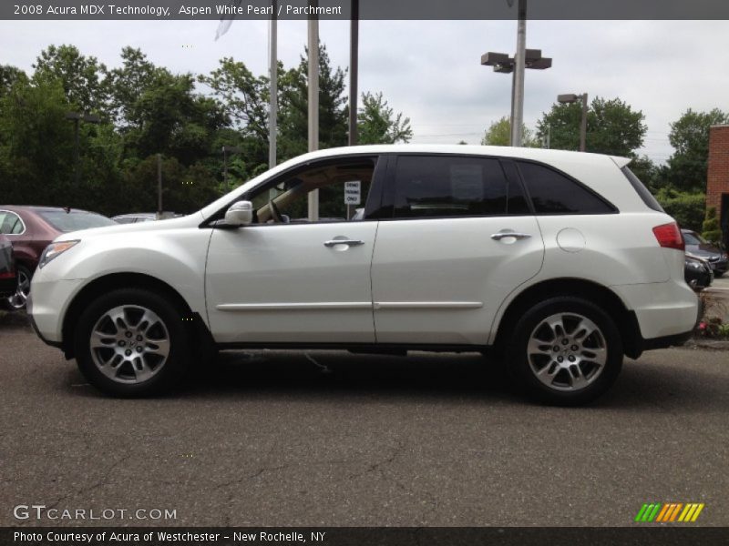Aspen White Pearl / Parchment 2008 Acura MDX Technology