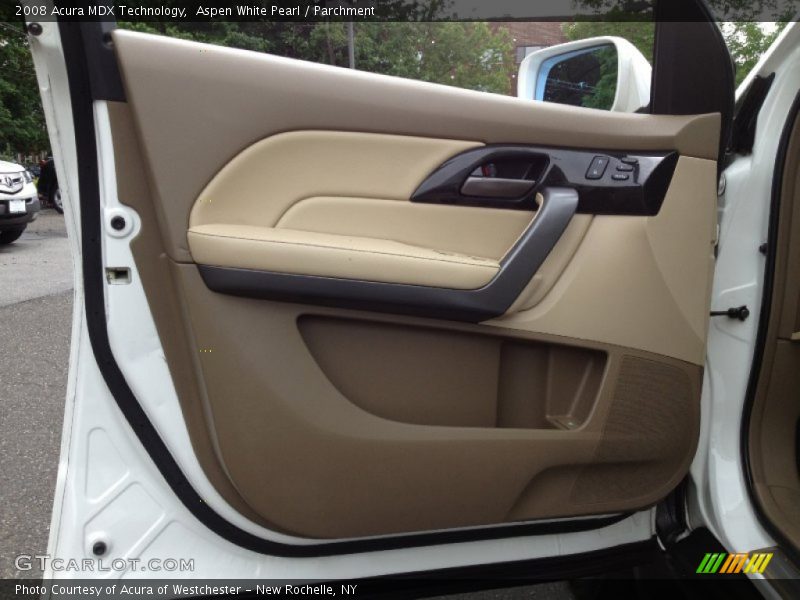 Aspen White Pearl / Parchment 2008 Acura MDX Technology