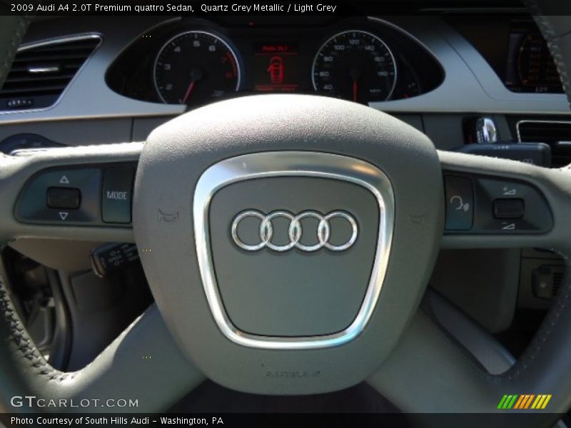 Quartz Grey Metallic / Light Grey 2009 Audi A4 2.0T Premium quattro Sedan