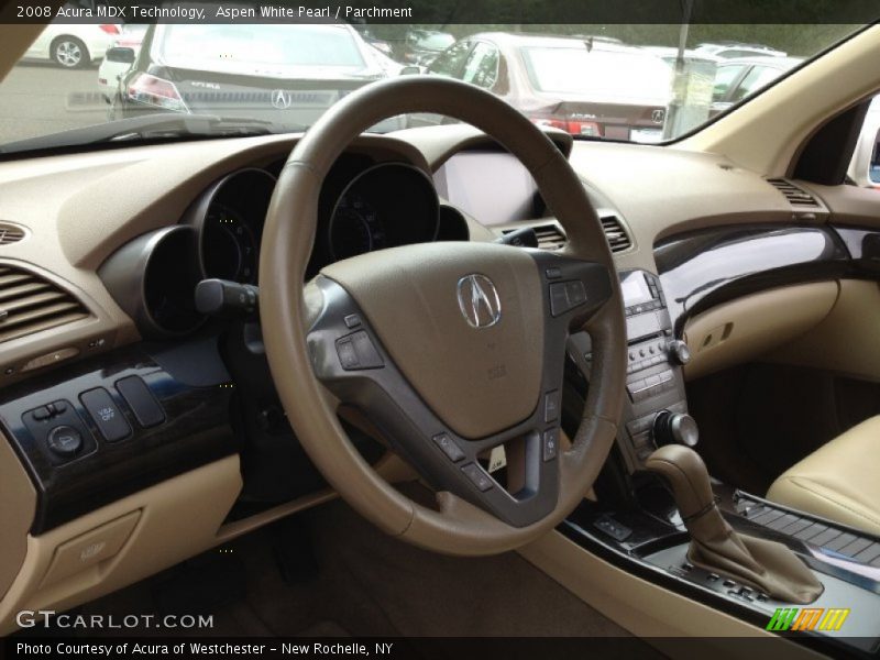 Aspen White Pearl / Parchment 2008 Acura MDX Technology