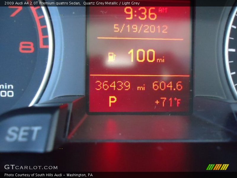 Quartz Grey Metallic / Light Grey 2009 Audi A4 2.0T Premium quattro Sedan