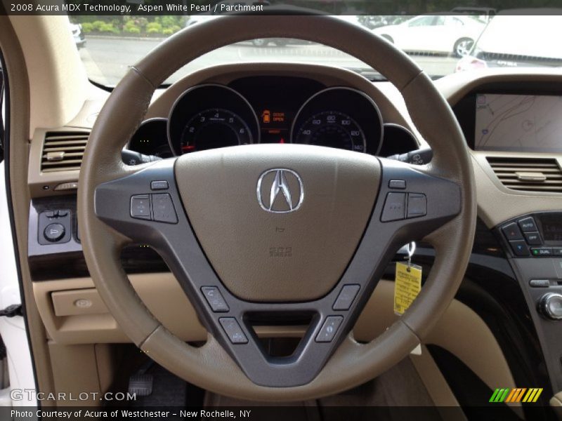 Aspen White Pearl / Parchment 2008 Acura MDX Technology