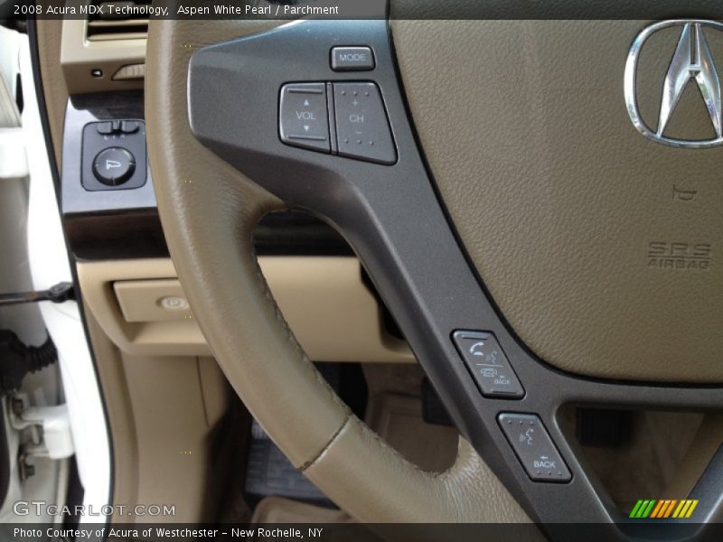 Aspen White Pearl / Parchment 2008 Acura MDX Technology