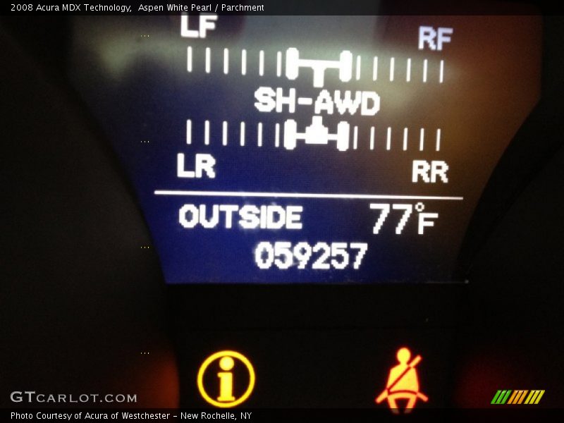 Aspen White Pearl / Parchment 2008 Acura MDX Technology