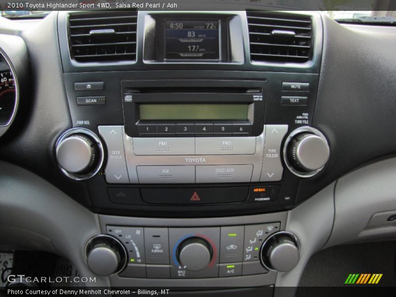 Controls of 2010 Highlander Sport 4WD