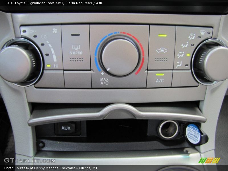 Controls of 2010 Highlander Sport 4WD
