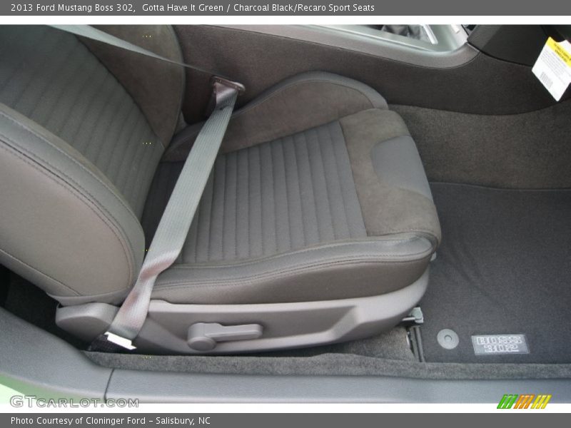 Gotta Have It Green / Charcoal Black/Recaro Sport Seats 2013 Ford Mustang Boss 302