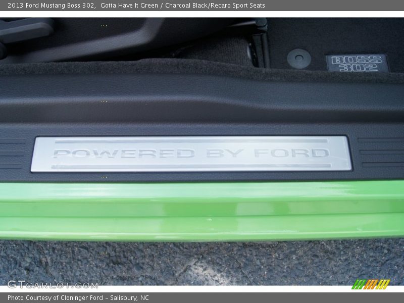 Gotta Have It Green / Charcoal Black/Recaro Sport Seats 2013 Ford Mustang Boss 302