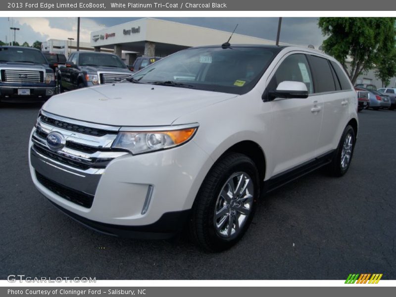 White Platinum Tri-Coat / Charcoal Black 2013 Ford Edge Limited EcoBoost