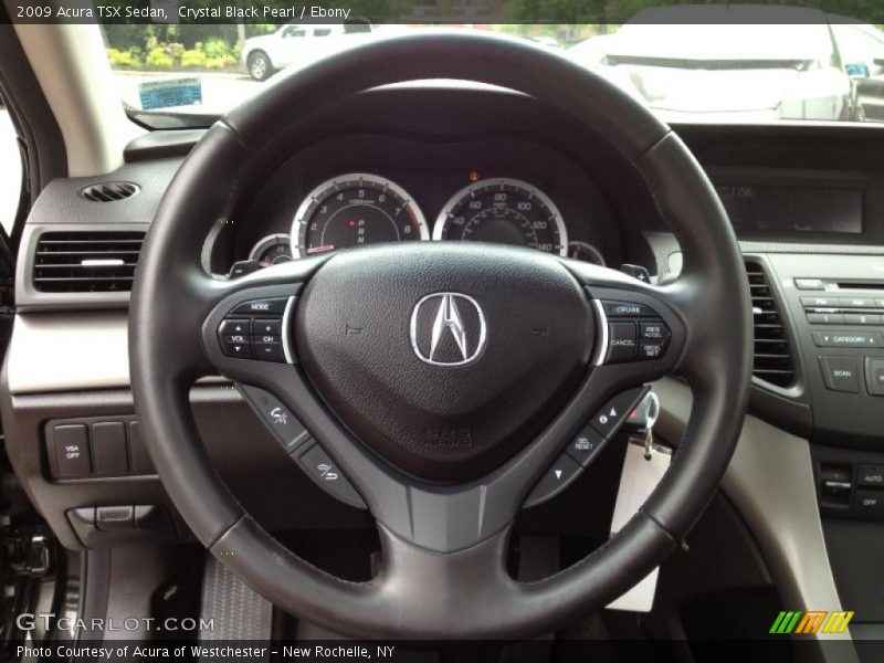 Crystal Black Pearl / Ebony 2009 Acura TSX Sedan