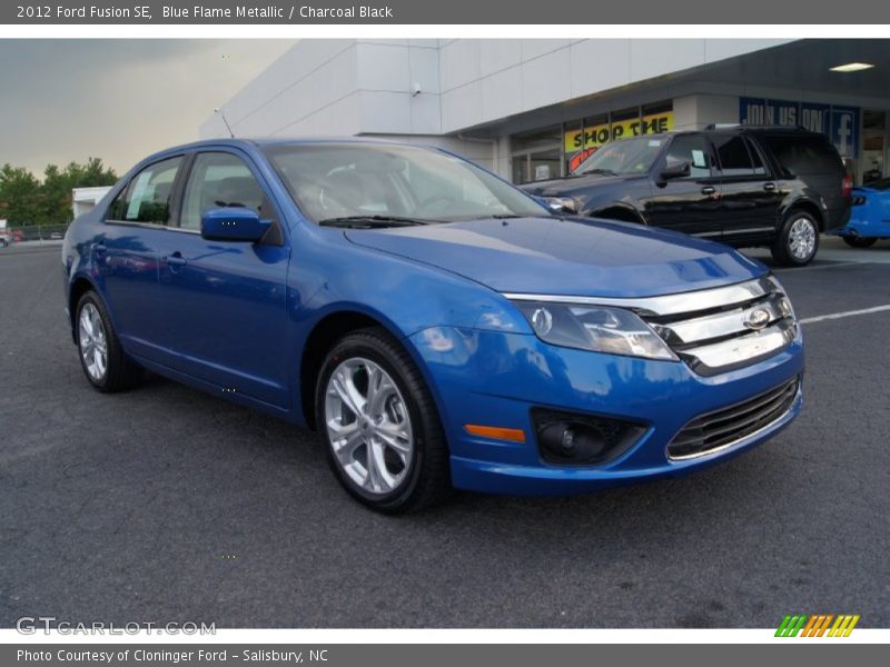 Blue Flame Metallic / Charcoal Black 2012 Ford Fusion SE