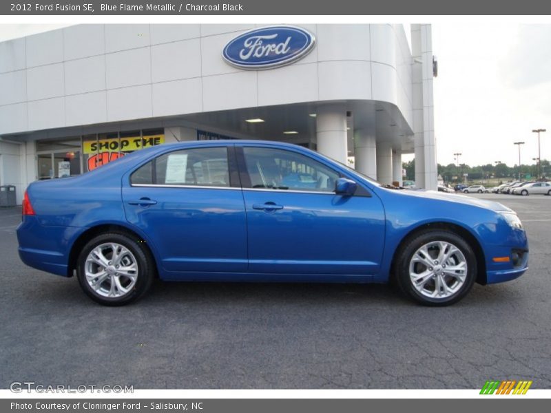 Blue Flame Metallic / Charcoal Black 2012 Ford Fusion SE