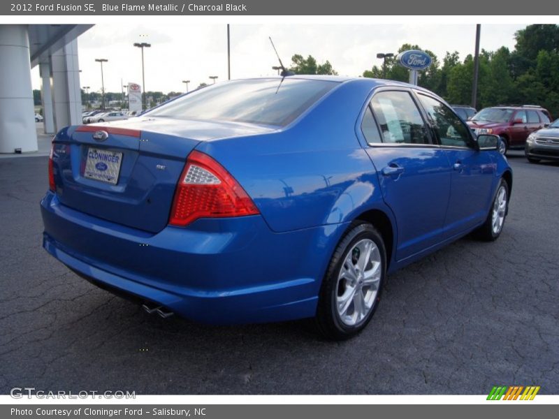 Blue Flame Metallic / Charcoal Black 2012 Ford Fusion SE