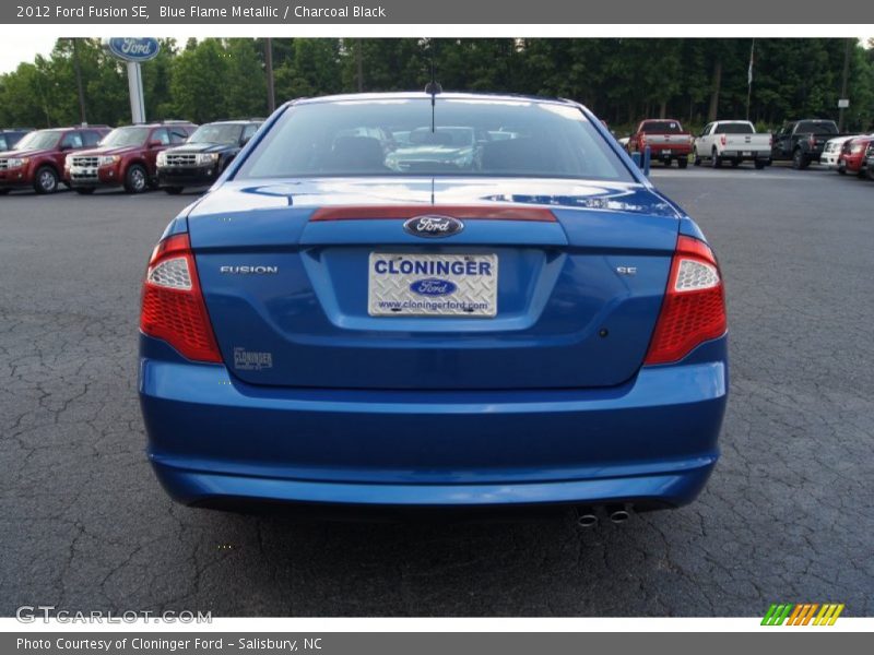 Blue Flame Metallic / Charcoal Black 2012 Ford Fusion SE