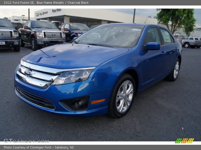 Blue Flame Metallic / Charcoal Black 2012 Ford Fusion SE