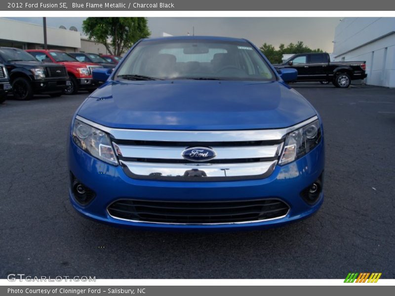 Blue Flame Metallic / Charcoal Black 2012 Ford Fusion SE