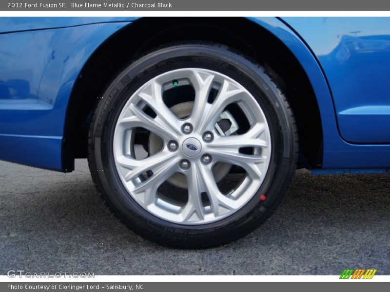 Blue Flame Metallic / Charcoal Black 2012 Ford Fusion SE