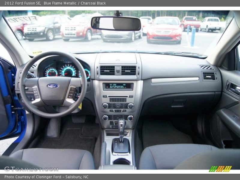 Blue Flame Metallic / Charcoal Black 2012 Ford Fusion SE
