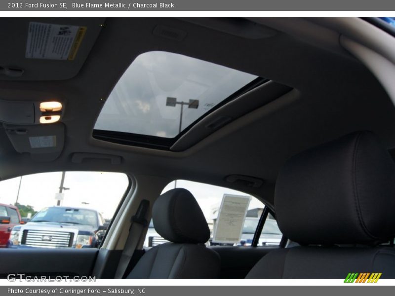Blue Flame Metallic / Charcoal Black 2012 Ford Fusion SE