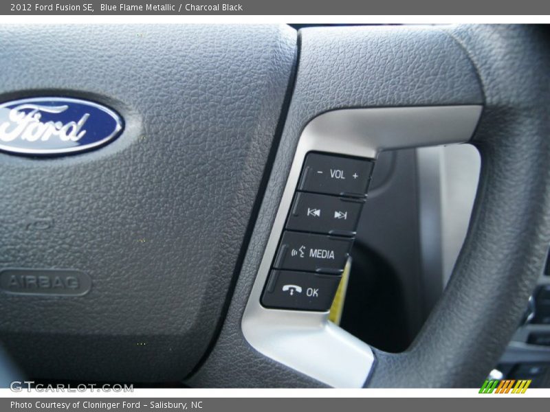Blue Flame Metallic / Charcoal Black 2012 Ford Fusion SE