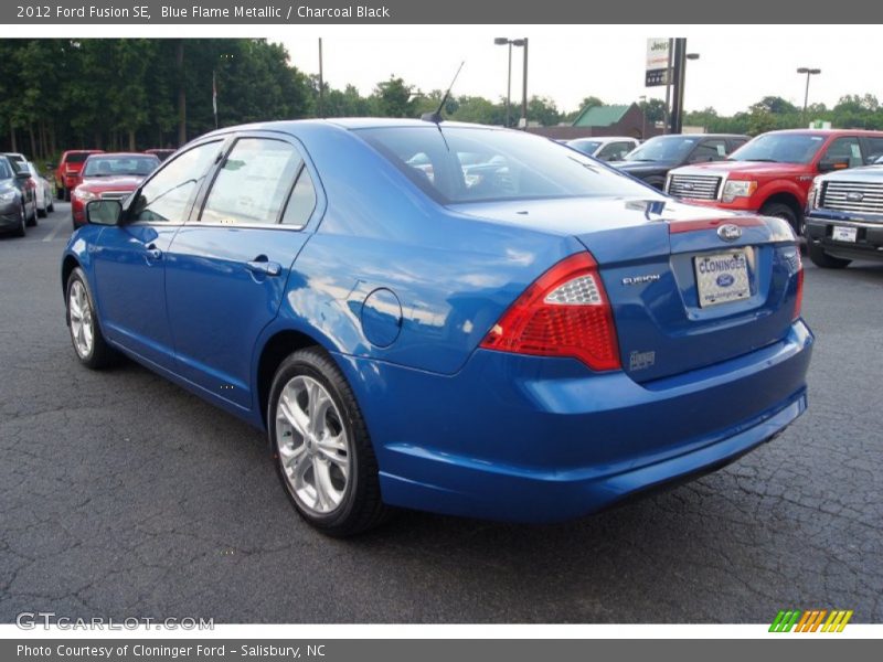 Blue Flame Metallic / Charcoal Black 2012 Ford Fusion SE