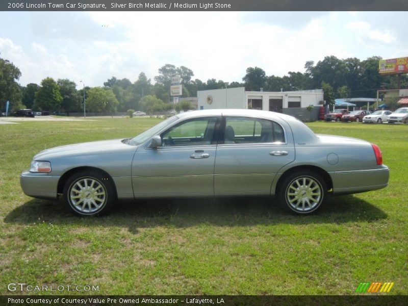 Silver Birch Metallic / Medium Light Stone 2006 Lincoln Town Car Signature