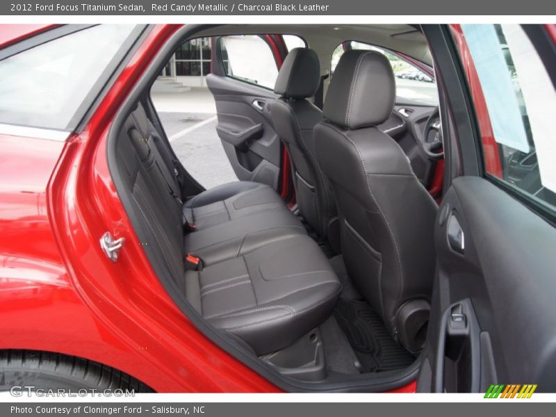  2012 Focus Titanium Sedan Charcoal Black Leather Interior